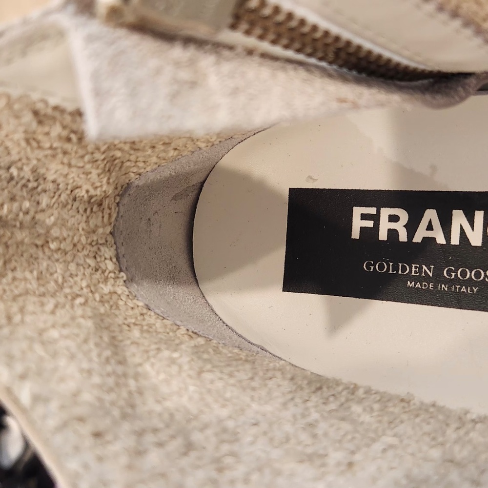 GOLDEN GOOSE FRANCY CLASSIC  HIGH TOP SIZE 8  WHITE/LAVENDER/FUXIA - Picture 10 of 16